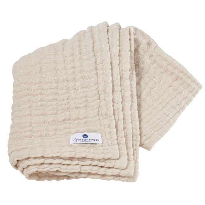 Nordic Coast Company Musselin Decke Natur Weiß