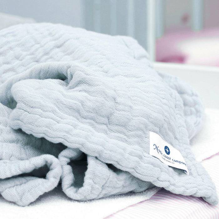 Nordic Coast Company Musselin Decke Blau Large zollfrei
