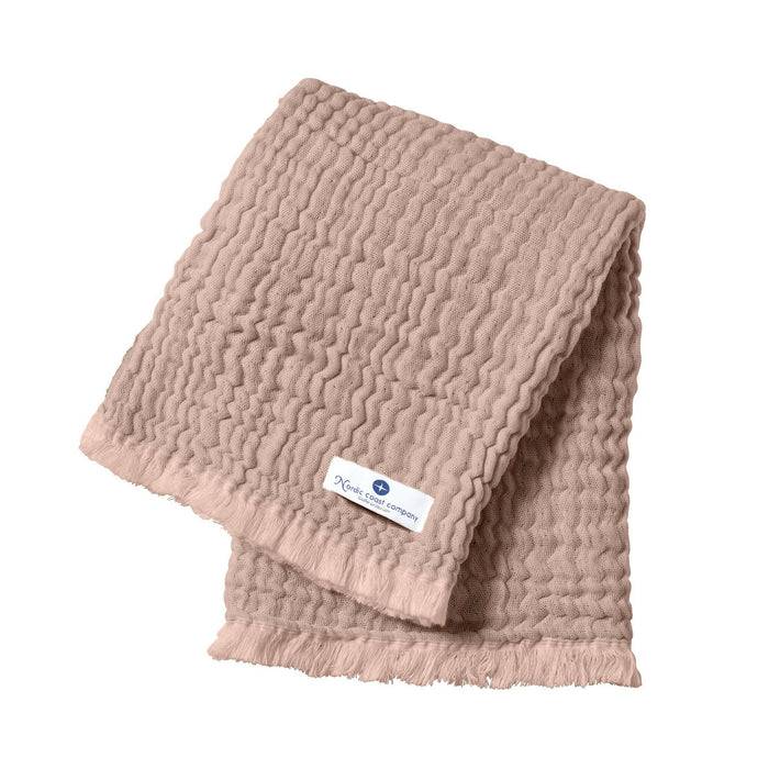 Nordic Coast Company Musselin Fransendecke Altrosa