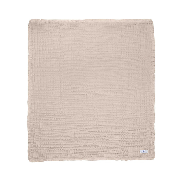 Nordic Coast Company Musselin Fransendecke Beige Auslauf