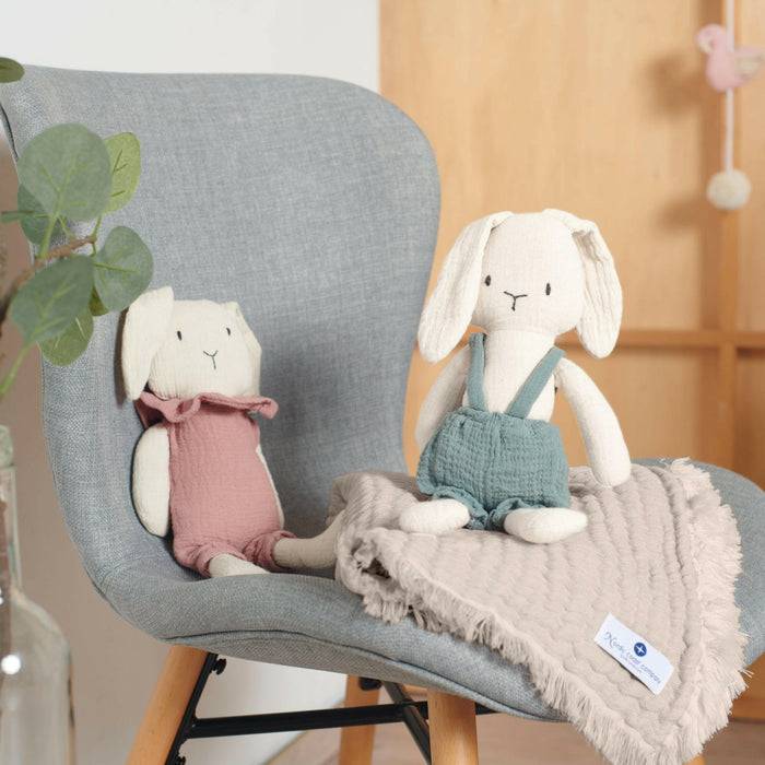 Nordic Coast Company Musselin Fransendecke Beige Auslauf