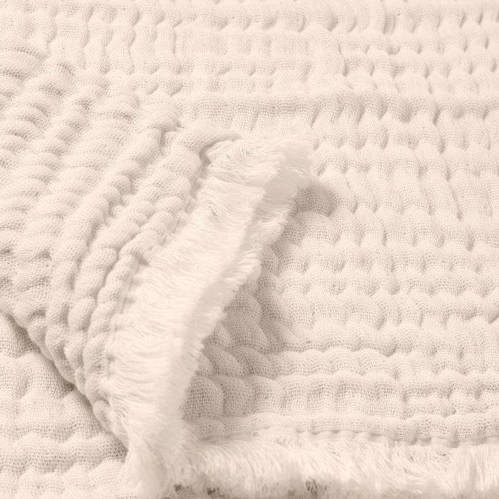 Nordic Coast Company Musselin Fransendecke Puder Hotsell