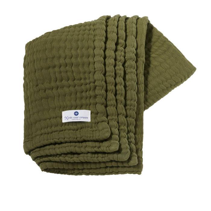 Nordic Coast Company Musselin Decke Oliv