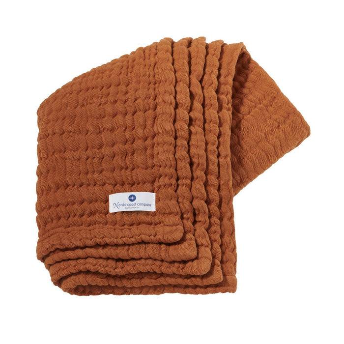 Nordic Coast Company Musselin Decke Zimt