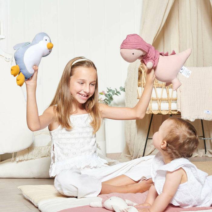 Nordic Coast Company Spieluhr Baby Pinguin Hellblau Flash Sale