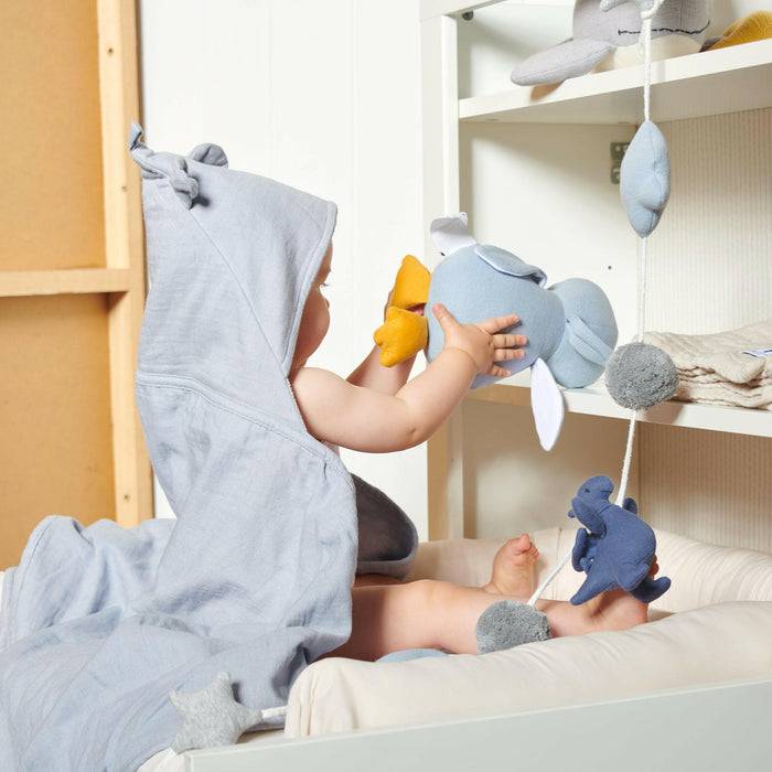 Nordic Coast Company Spieluhr Baby Pinguin Hellblau Flash Sale