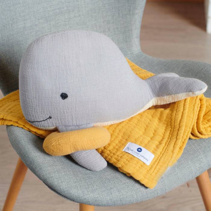 Nordic Coast Company Kuscheltier Musselin Wal Bobby Exklusivangebot