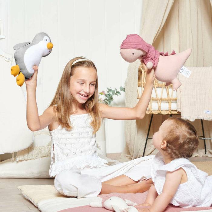 Nordic Coast Company Spieluhr Baby Pinguin Grau Cyber Monday