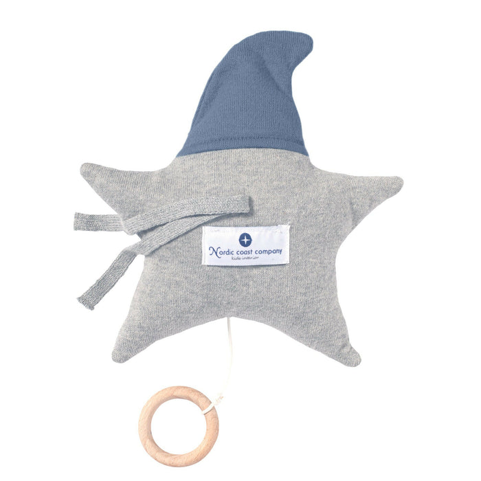Nordic Coast Company Baby Set "Stern" Spieluhr + Rassel Blau Weihnachtsangebot