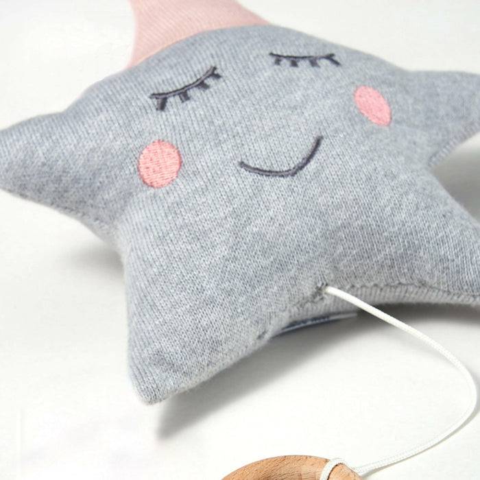 Nordic Coast Company Baby Set "Stern" Spieluhr + Rassel Rosa Muttertagsangebot
