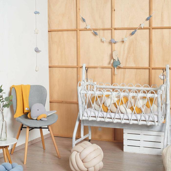 Nordic Coast Company Wandgirlande Musselin Wal Small Heißer Verkauf