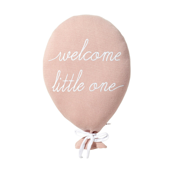 Nordic Coast Company Ballon-Kissen "Welcome Little One" Rosa