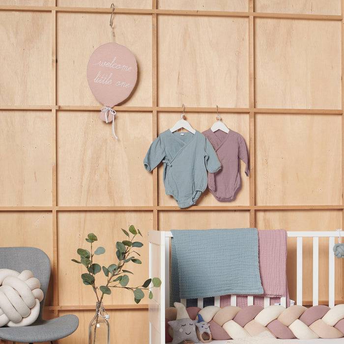 Nordic Coast Company Ballon-Kissen "Welcome Little One" Rosa Neueste Mode