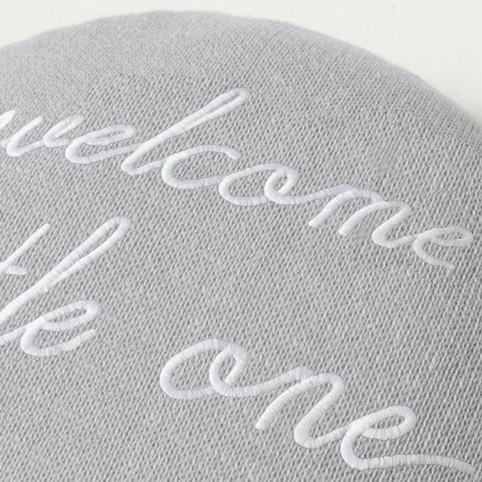 Nordic Coast Company Ballon-Kissen "Welcome Little One" Grau Online Outlet