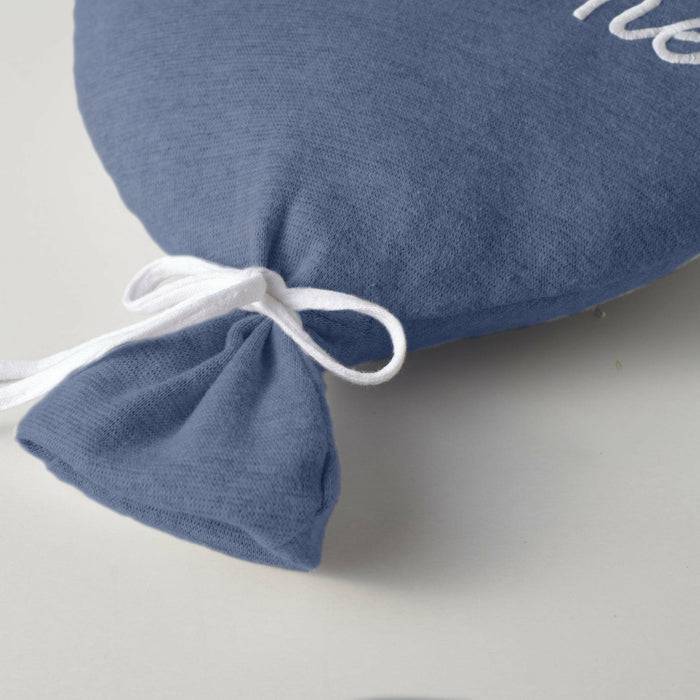Nordic Coast Company Ballon-Kissen "Welcome Little One" Blau Blitzangebot