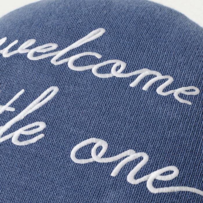 Nordic Coast Company Ballon-Kissen "Welcome Little One" Blau Blitzangebot