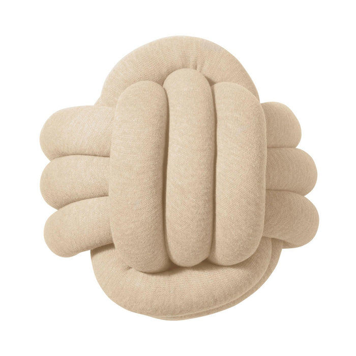 Nordic Coast Company Knotenkissen Strick Beige