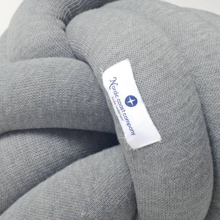 Nordic Coast Company Knotenkissen Strick Grau Riesige Ersparnisse