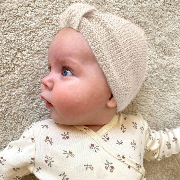 Nordic Coast Company Baby Mütze Turban Set Altrosa + Natur Zeitbegrenzte Promotion