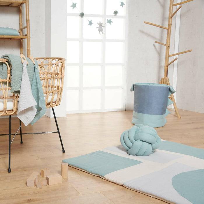 Nordic Coast Company Krabbeldecke Musselin Mint Vierteljährliche Förderung