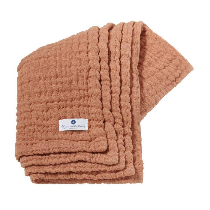 Nordic Coast Company Musselin Decke Karamell