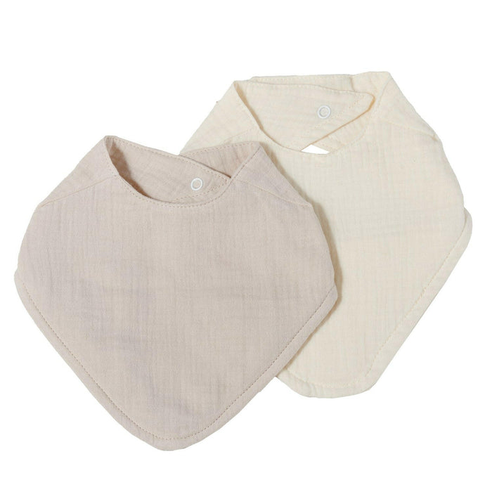 Nordic Coast Company Musselin Lätzchen-Set Sand & Natur