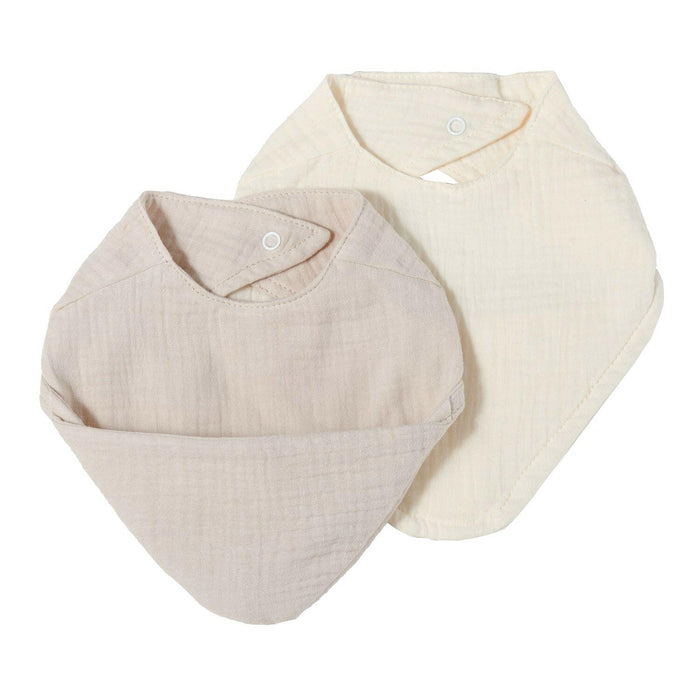 Nordic Coast Company Musselin Lätzchen-Set Sand & Natur Im Verkauf
