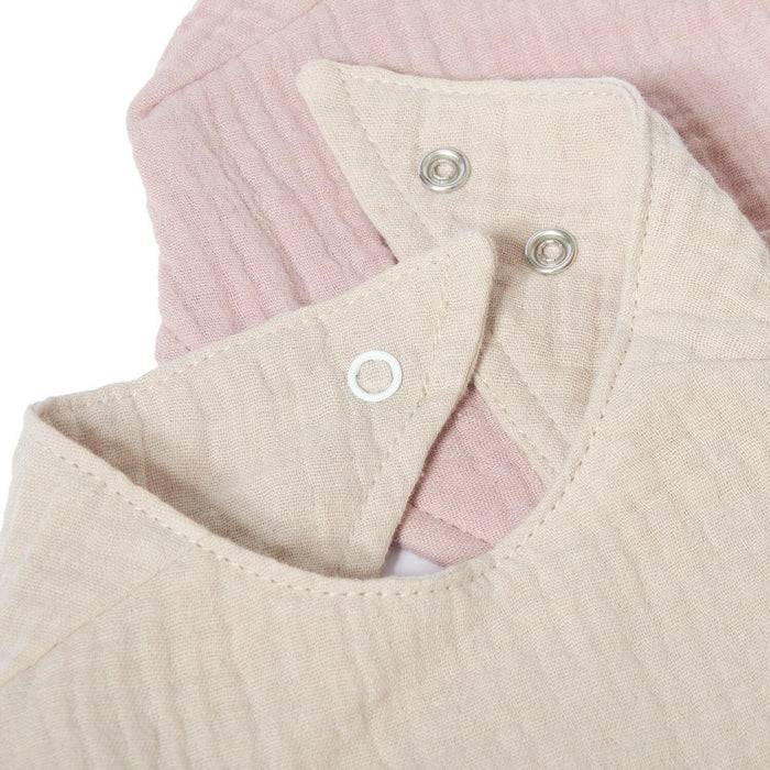 Nordic Coast Company Musselin Lätzchen-Set Altrosa & Beige 50% Rabatt für begrenzte Zeit
