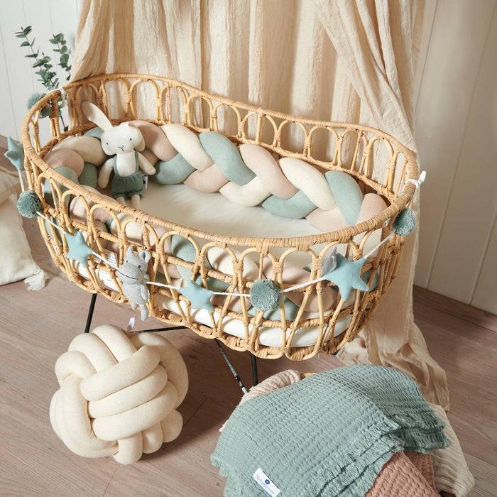Nordic Coast Company Bettschlange geflochten Trio Mint Bis zu 65% Rabatt