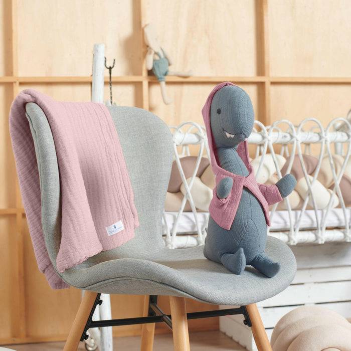 Nordic Coast Company Kuscheltier Musselin Dino Hannah 50% Rabatt mit kostenlosem Versand