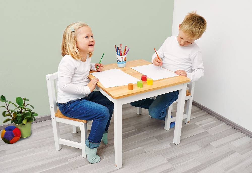 Pinolino Kindersitzgruppe 'Fenna', weiß/natur, 3-tlg Heißer Verkauf