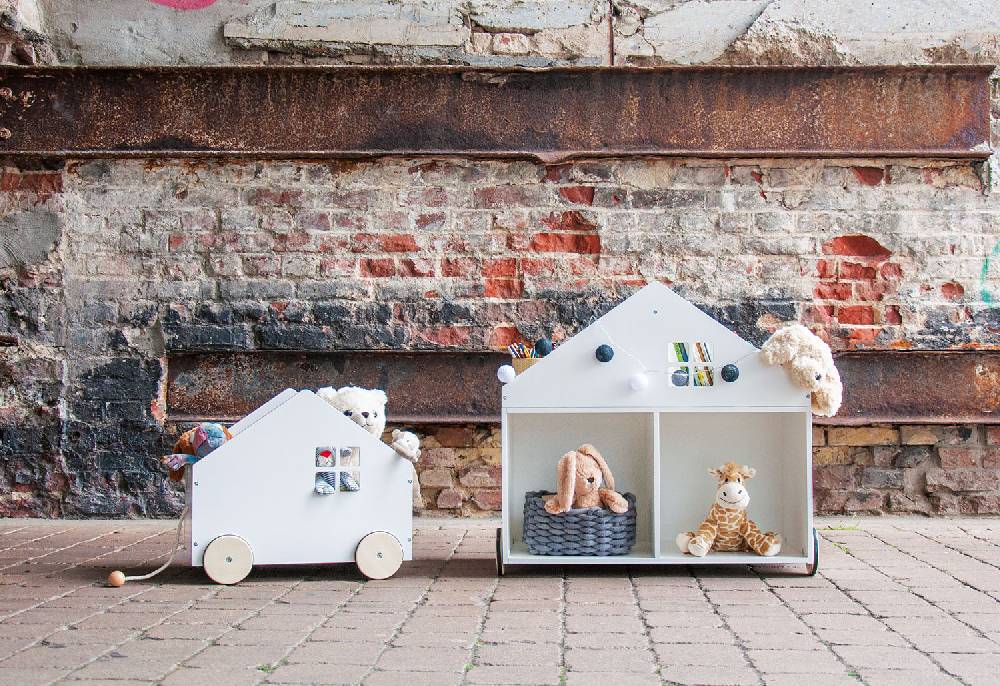 Pinolino Kinderbücherregal mit Rollen 'Hus', weiß Black Friday Preise