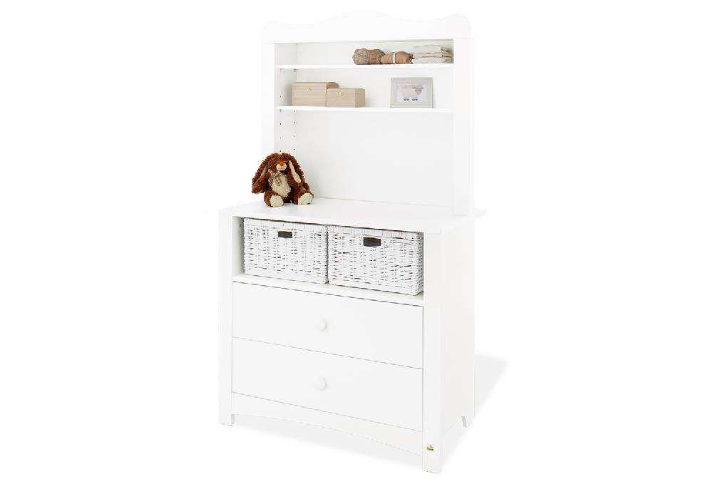 Pinolino Wickelkommode 'Florentina' breit inkl. breitem Regalaufsatz, 2-tlg im Angebot