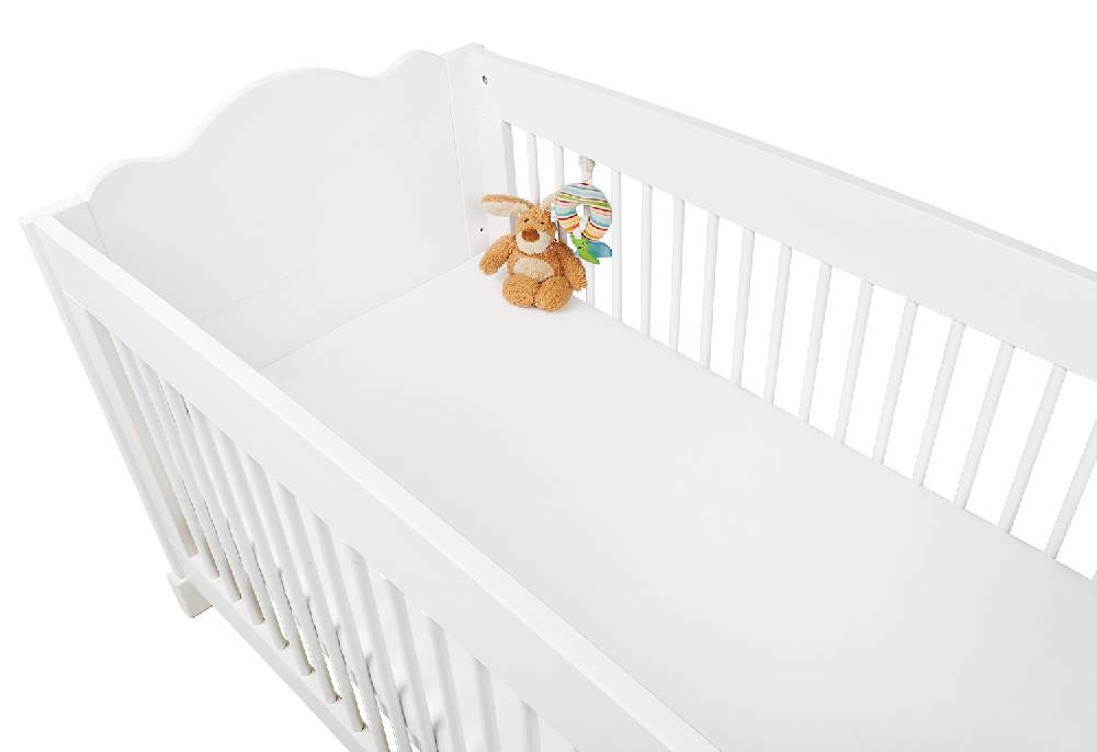 Pinolino Jersey-Spannbetttücher für Kinderbetten im Doppelpack, weiß