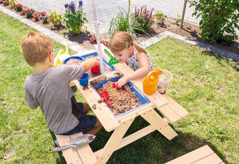 Pinolino Kindersitzgarnitur 'Matsch-Nicki für 4', natur Sonderangebot der Fabrik