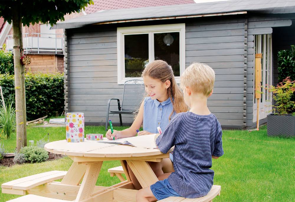 Pinolino Kindersitzgarnitur 'Nicki für 4 rund', natur Bis zu 55% Rabatt