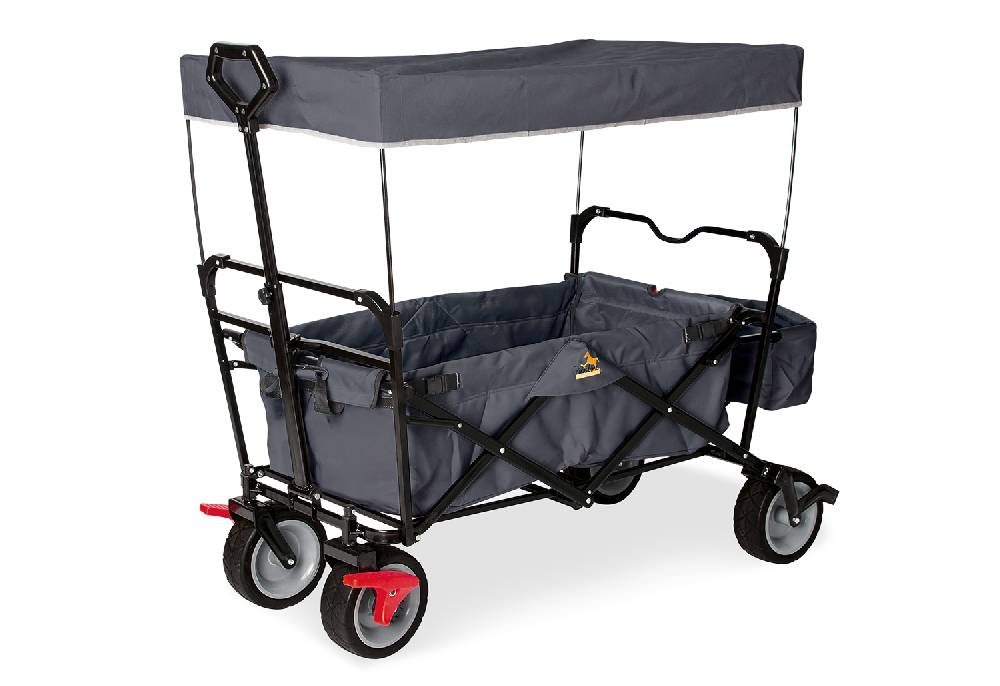 Pinolino Klappbollerwagen 'Paxi dlx' mit Bremse, anthrazit