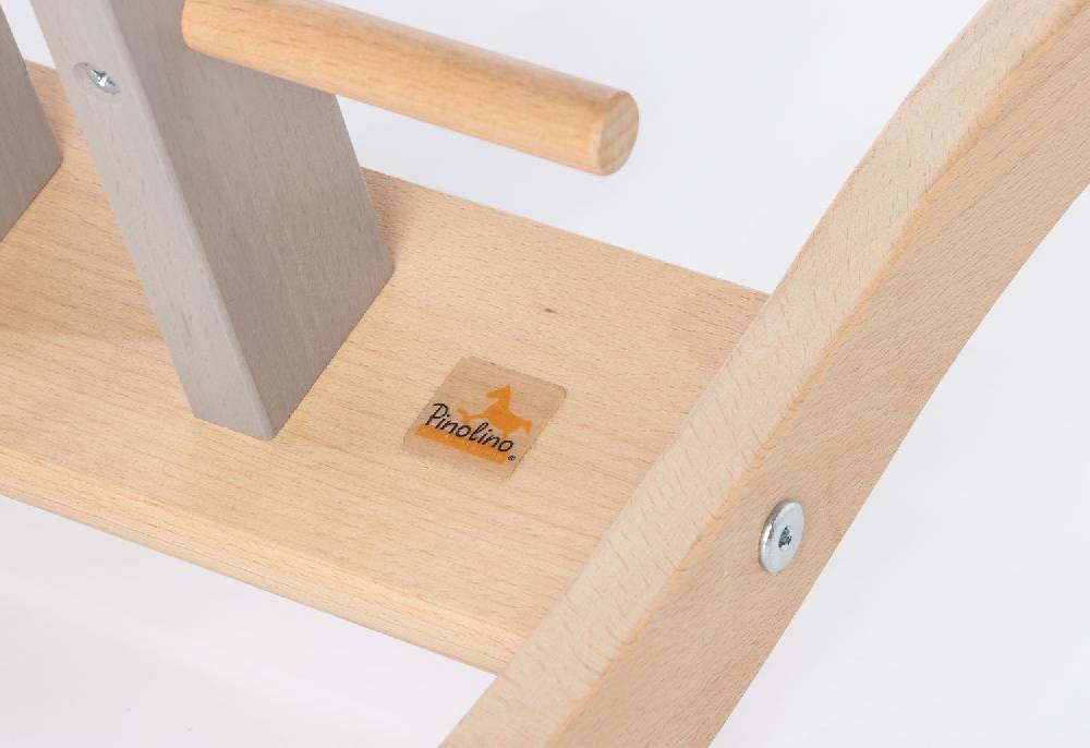 Pinolino Schaukelpferd 'Pinolino' mit Ring, grau/natur Sonderangebot