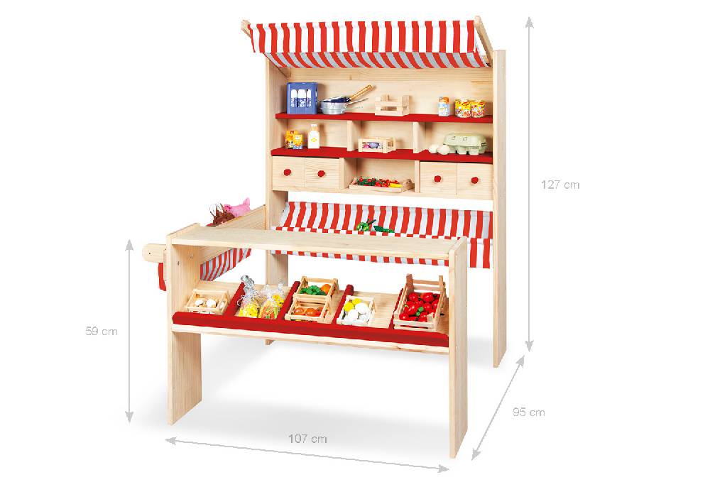 Pinolino Marktstand 'Lucy', rot Bis zu 60% Rabatt