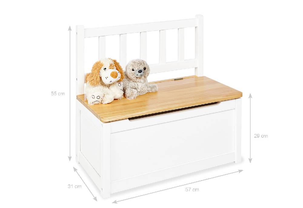 Pinolino Kindertruhenbank 'Fenna', weiß/natur Angebote