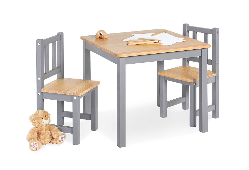 Pinolino Kindersitzgruppe 'Fenna', grau/natur, 3-tlg