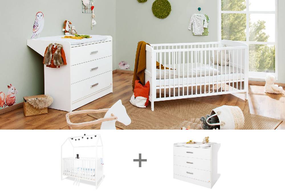 Pinolino Kinderzimmer-Set 'Hilda & Viktoria' breit, 2-tlg. - Auslaufartikel