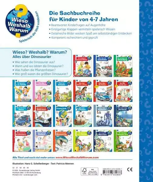 Ravensberger Matratzen Ravensburger Wieso? Weshalb? Warum?, Band 12: Alles über Dinosaurier Auslauf