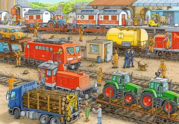 Ravensberger Matratzen Kinderpuzzle ab 4 Jahren - Trubel am Bahnhof - 24 Teile Rabatt