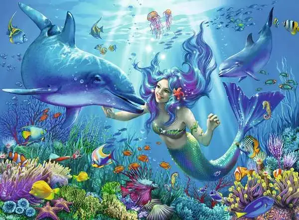 Ravensberger Matratzen Kinderpuzzle ab 8 Jahren - Leuchtendes Unterwasserparadies - 200 Teile Versandkostenfrei