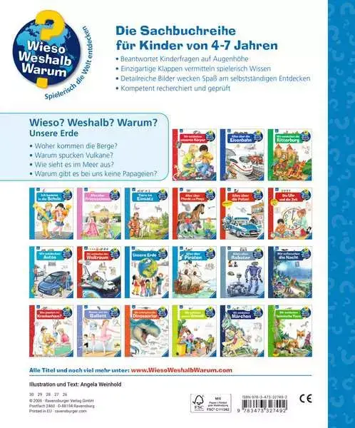 Ravensberger Matratzen Ravensburger Wieso? Weshalb? Warum?, Band 36: Unsere Erde Muttertagsangebot
