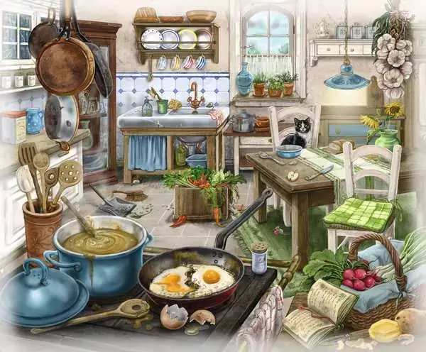 Ravensberger Matratzen Puzzle 99 Teile - Im Gutshaus Küche Tiefpreis