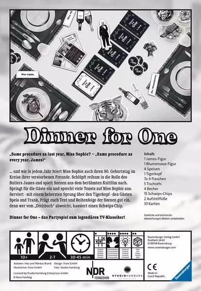 Ravensberger Matratzen Der 90. Geburtstag oder Dinner for One - Spiel ab 10 Jahren Super Sparpreis