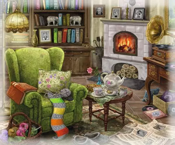 Ravensberger Matratzen Puzzle 99 Teile - Im Gutshaus Wohnzimmer Letzte 3 Tage