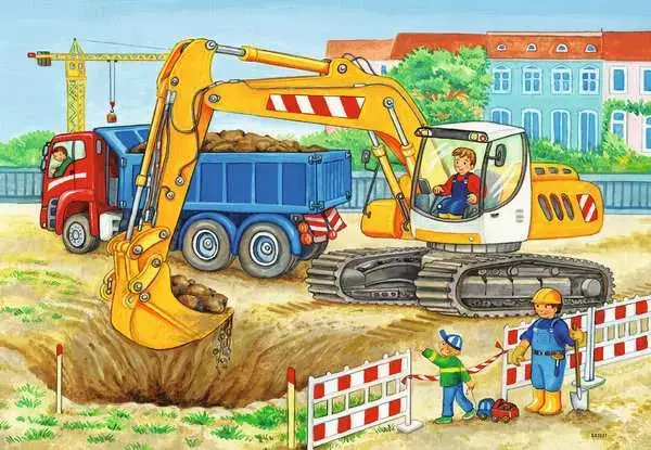 Ravensberger Matratzen Kinderpuzzle ab 3 Jahren - Baustelle und Bauernhof - 12 Teile Super Rabatt